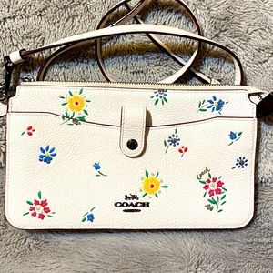 Authentic Coach Floral Crossbody